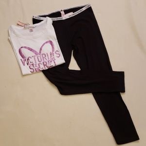 VS pajama set 2 piece logo legging and tee